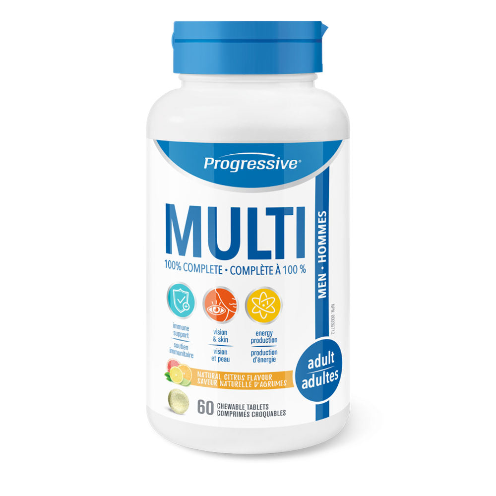 Progressive Chewable Multi Adult Men (60 Tablets) - Lifestyle Markets